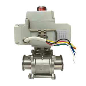 Van điện van bi nối clamp