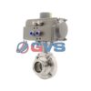 Van bướm vi sinh nối clamp điều khiển khí nén