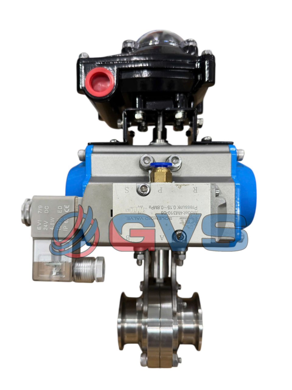 Van bướm vi sinh nối clamp điều khiển khí nén