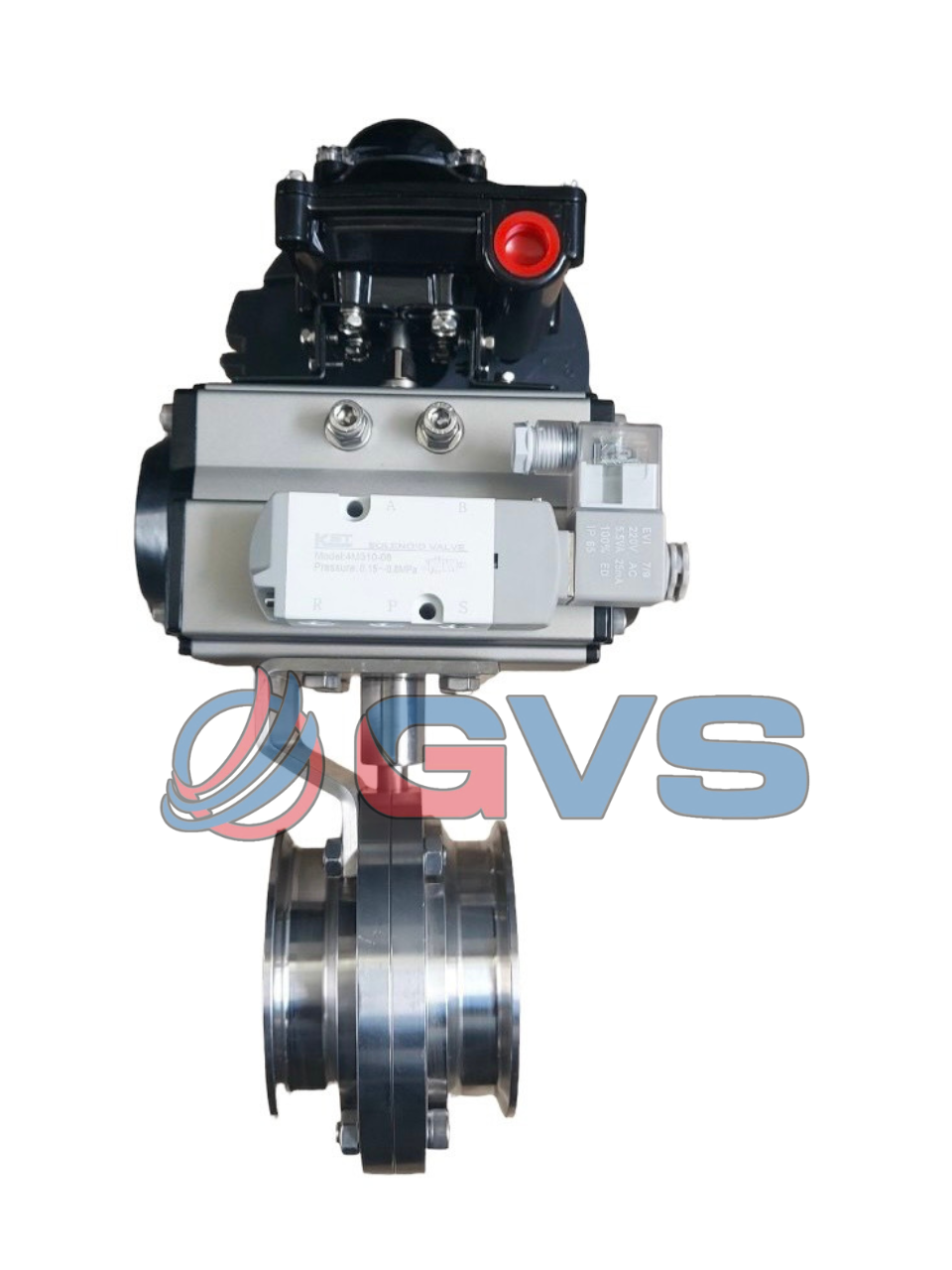 Van bướm vi sinh nối clamp điều khiển khí nén